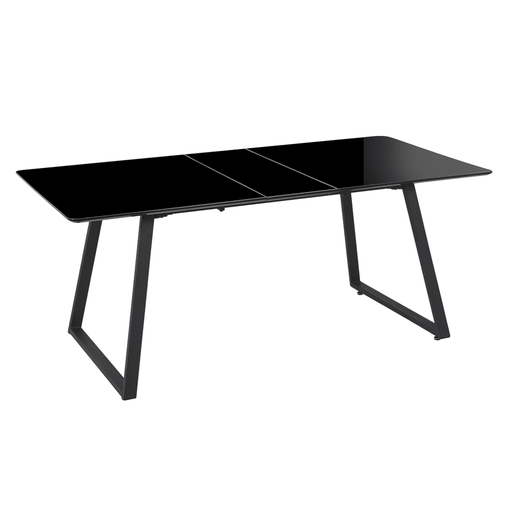 Beliani Rozťahovací jedálenský stôl 150/180 x 90 cm čierny TOURAN